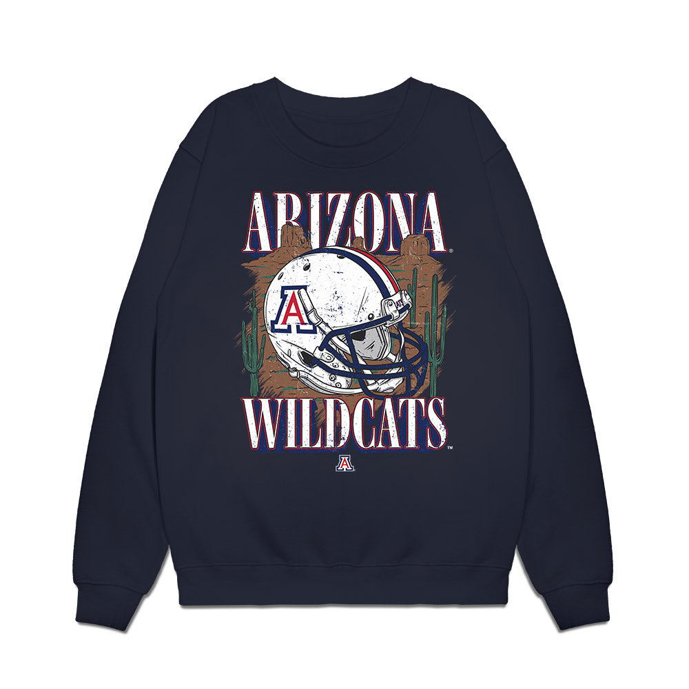 Arizona - NCAA Football : Kris Hutson - Vintage Helmet Premium Crewneck Sweatshirt-0
