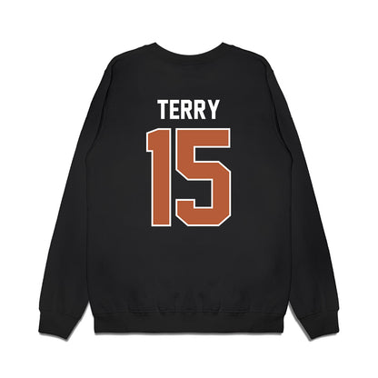 Texas - NCAA Football : Justus Terry - Vintage Helmet Premium Crewneck Sweatshirt-1