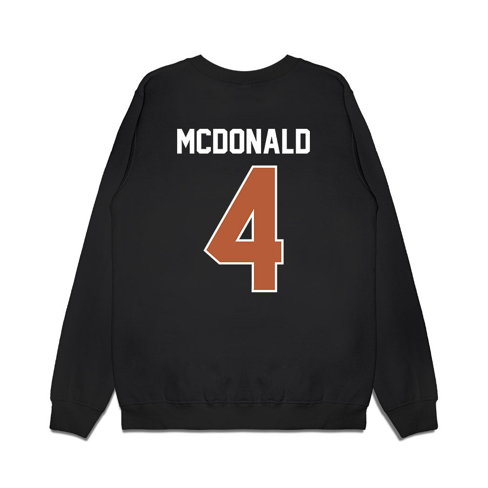 Texas - NCAA Football : Jelani Mcdonald - Vintage Helmet Premium Crewneck Sweatshirt-1