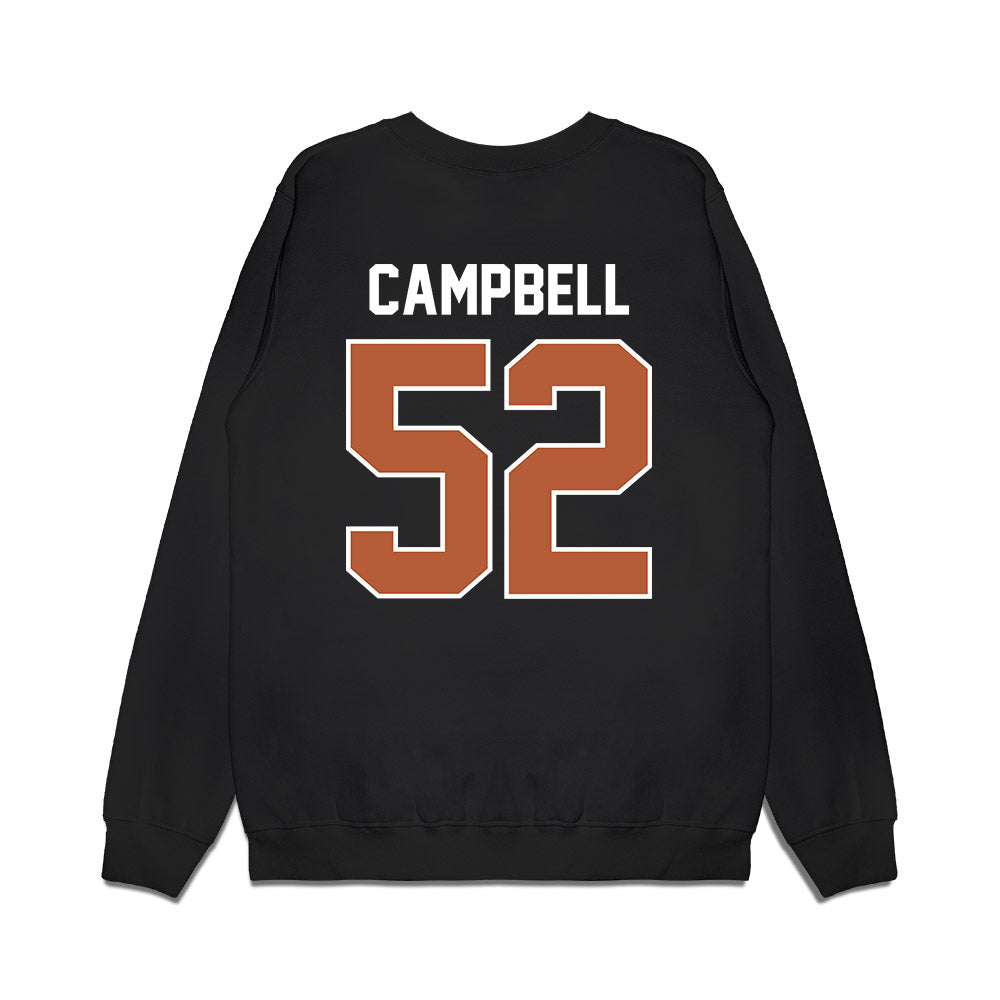 Texas - NCAA Football : Dj Campbell - Vintage Helmet Premium Crewneck Sweatshirt-1
