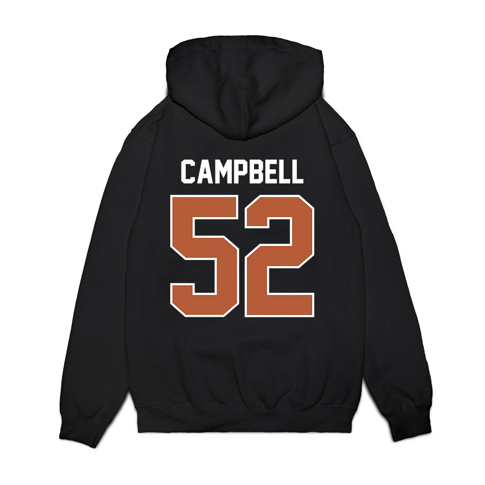 Texas - NCAA Football : Dj Campbell - Vintage Helmet Premium Hooded Sweatshirt-1