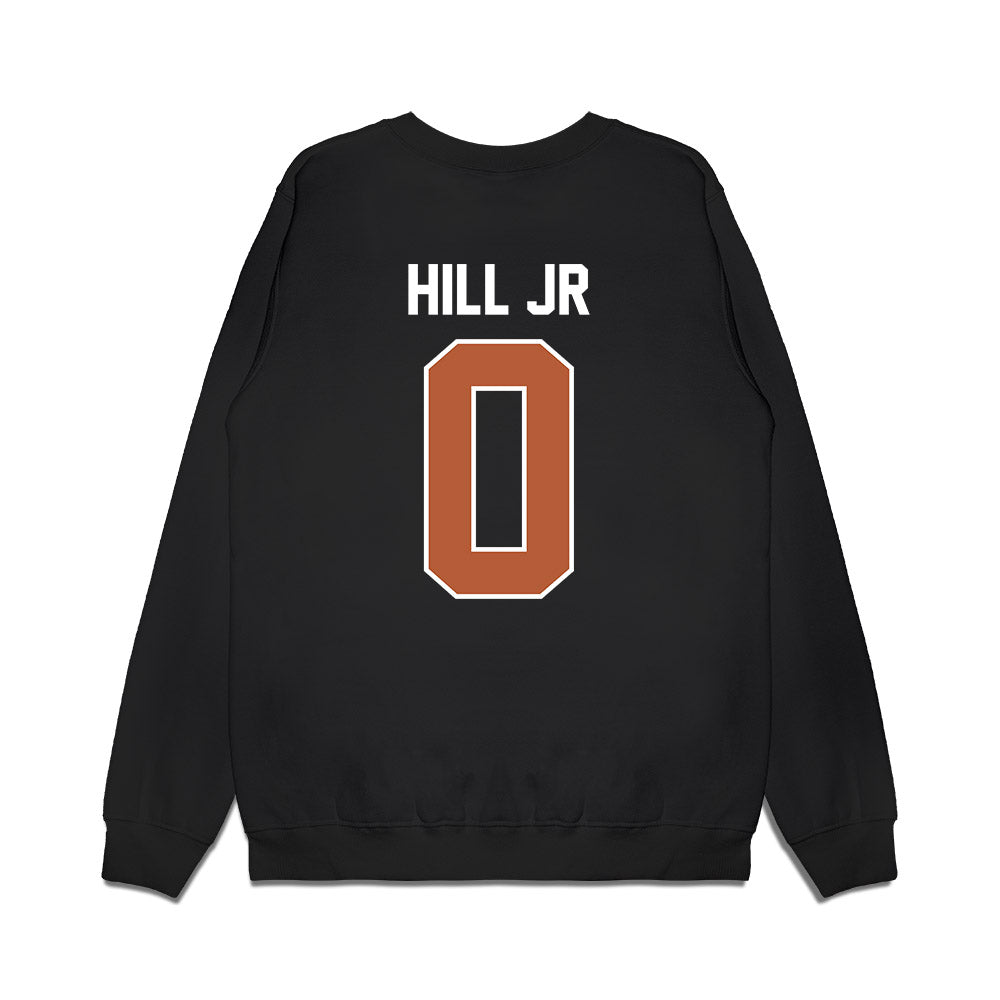 Texas - NCAA Football : Anthony Hill Jr - Vintage Helmet Premium Crewneck Sweatshirt-1