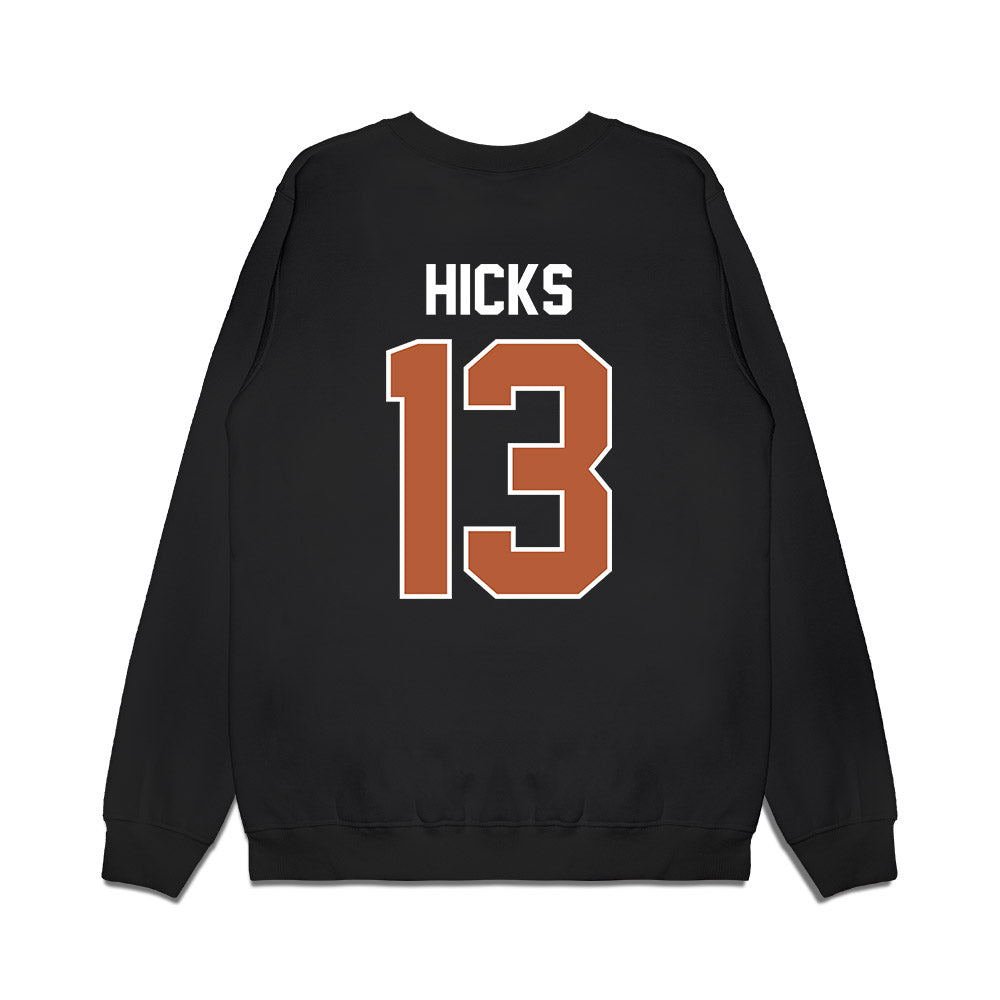 Texas - NCAA Football : Zelus Hicks - Vintage Helmet Premium Crewneck Sweatshirt-1