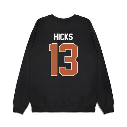 Texas - NCAA Football : Zelus Hicks - Vintage Helmet Premium Crewneck Sweatshirt-1
