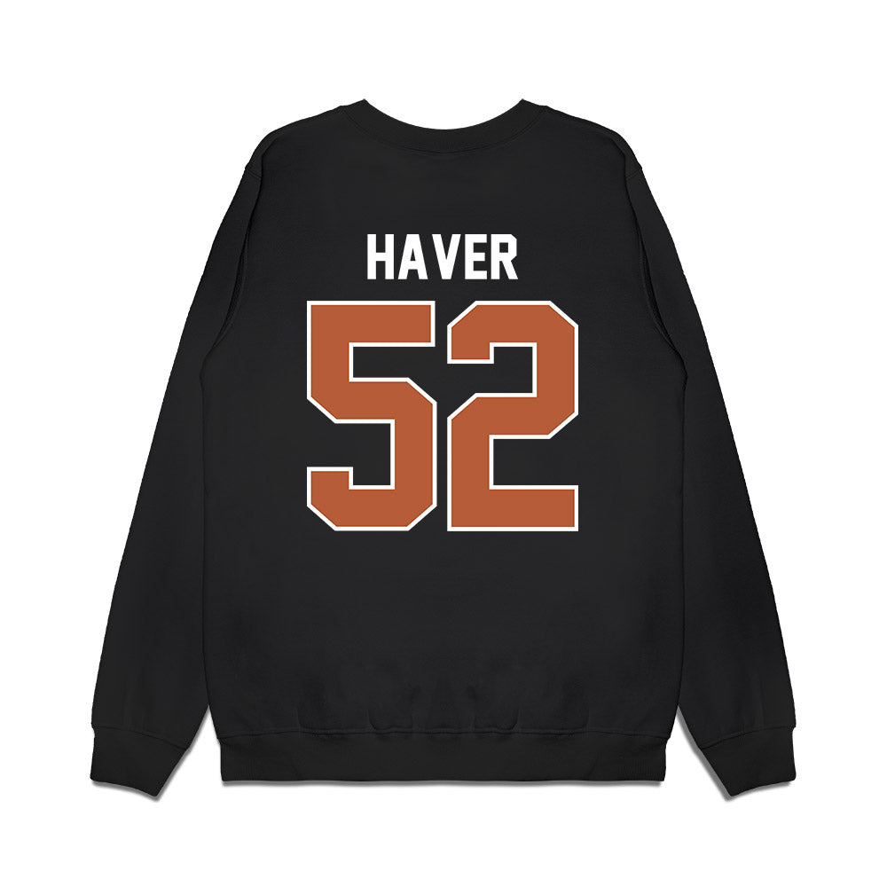 Texas - NCAA Football : Tate Haver - Vintage Helmet Premium Crewneck Sweatshirt-1