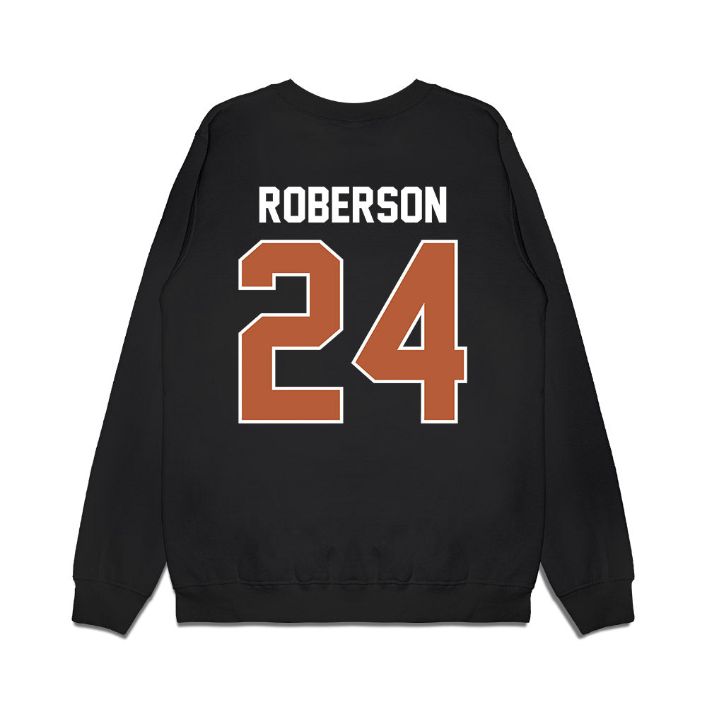 Texas - NCAA Football : Warren Roberson - Vintage Helmet Premium Crewneck Sweatshirt-1