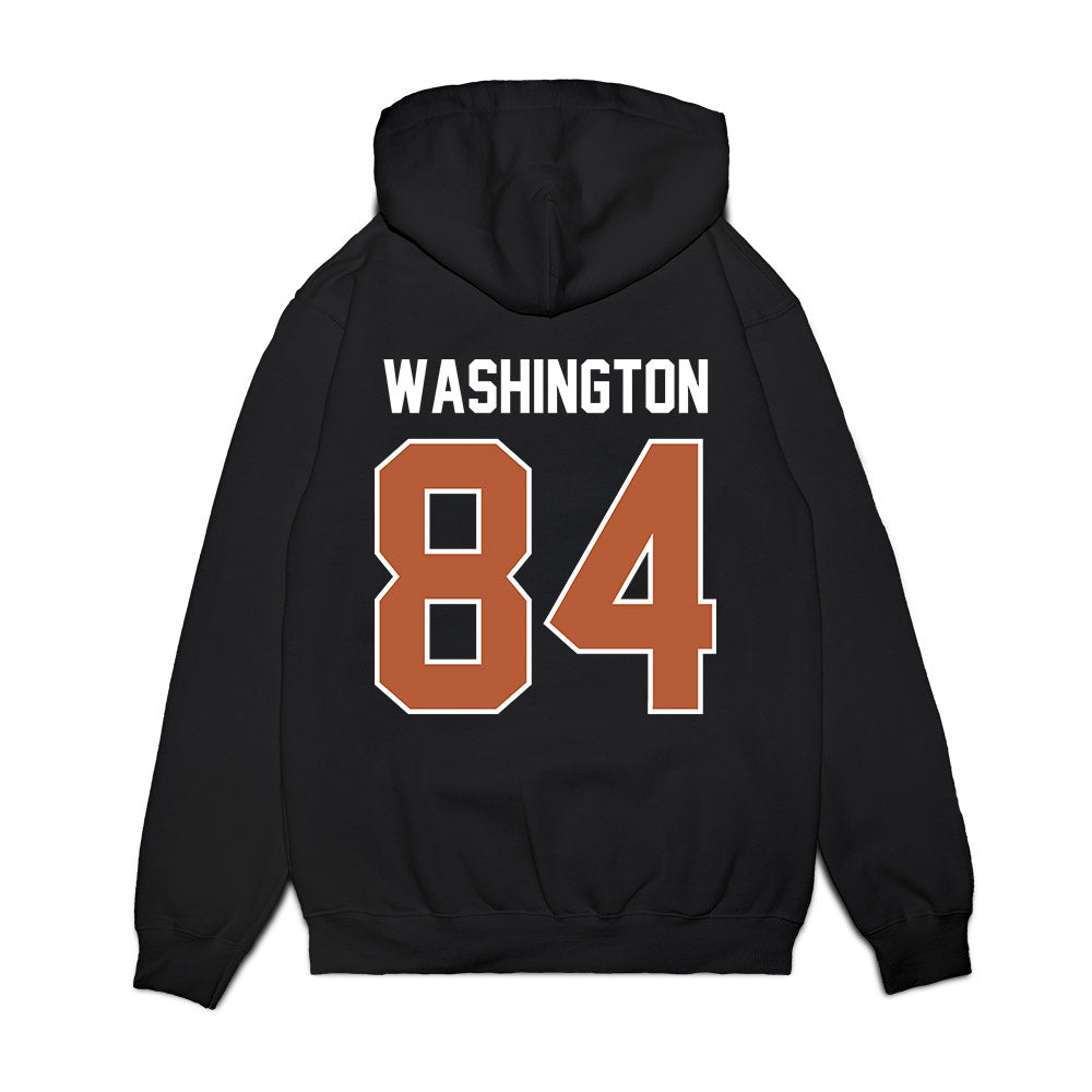 Texas - NCAA Football : Jordan Washington - Vintage Helmet Premium Hooded Sweatshirt-1