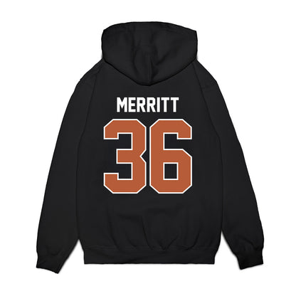 Texas - NCAA Football : Quinn Merritt - Vintage Helmet Premium Hooded Sweatshirt-1