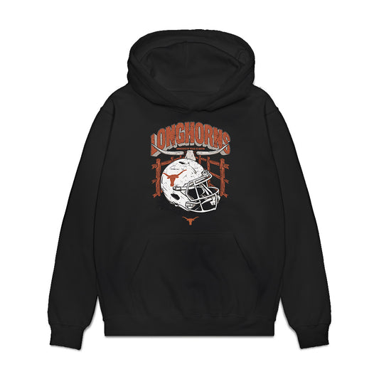 Texas - NCAA Football : Remy Patson - Vintage Helmet Premium Hooded Sweatshirt-0