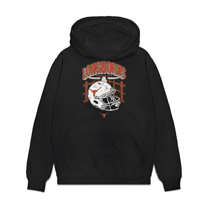 Texas - NCAA Football : Brooks Kieschnick - Vintage Helmet Premium Hooded Sweatshirt-0