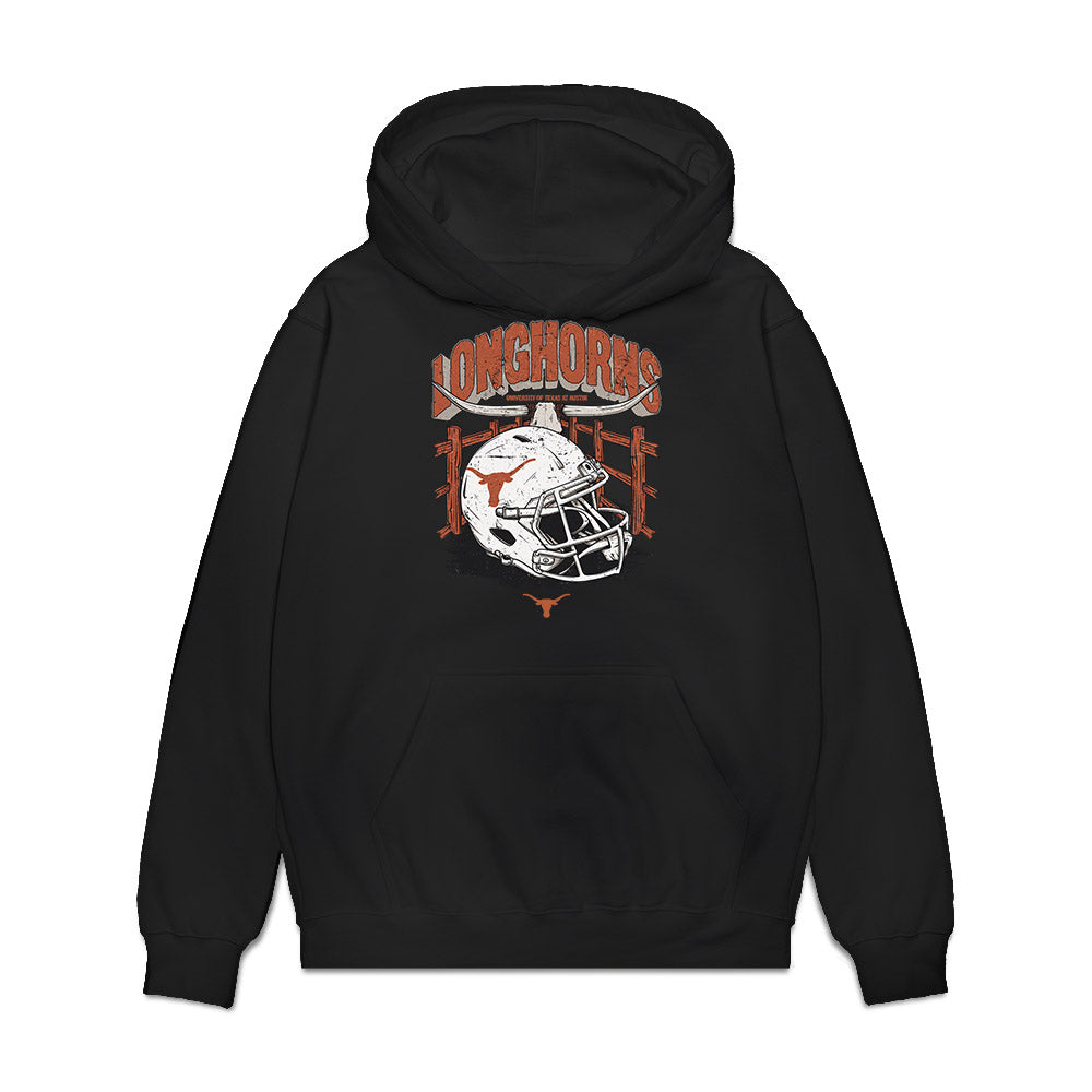 Texas - NCAA Football : Ryan Niblett - Vintage Helmet Premium Hooded Sweatshirt-0