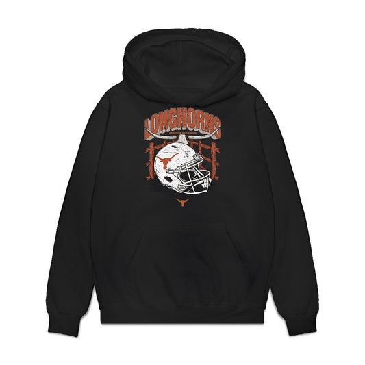 Texas - NCAA Football : Jordan Washington - Vintage Helmet Premium Hooded Sweatshirt-0