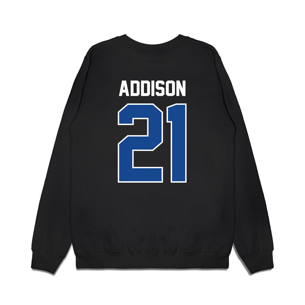 Kentucky - NCAA Football : Nasir Addison - Vintage Helmet Premium Crewneck Sweatshirt-1