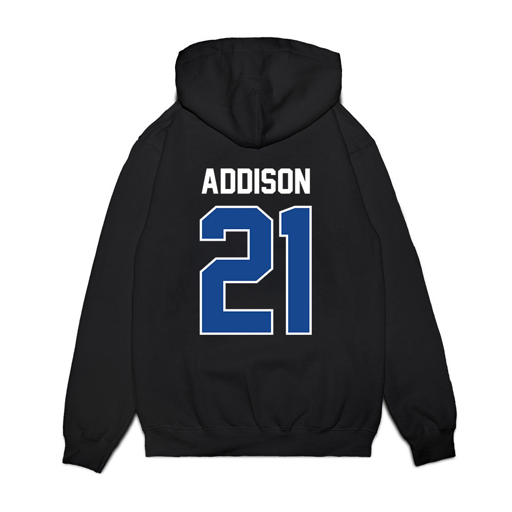 Kentucky - NCAA Football : Nasir Addison - Vintage Helmet Premium Hooded Sweatshirt-1