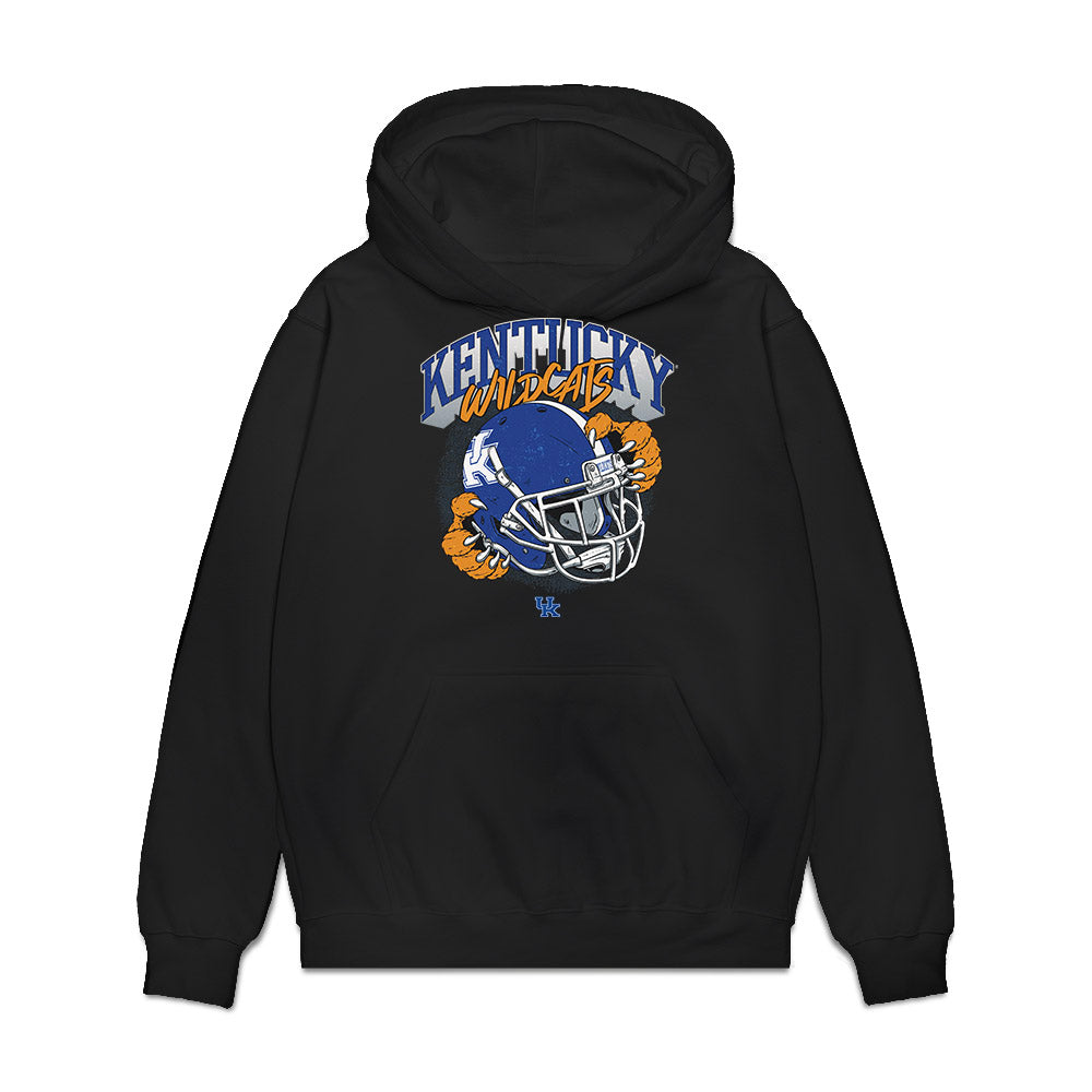 Kentucky - NCAA Football : Brennen Ward - Vintage Helmet Premium Hooded Sweatshirt-0