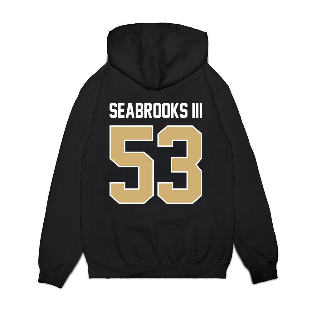 Vanderbilt - NCAA Football : Glenn Seabrooks III - Vintage Helmet Premium Hooded Sweatshirt-1