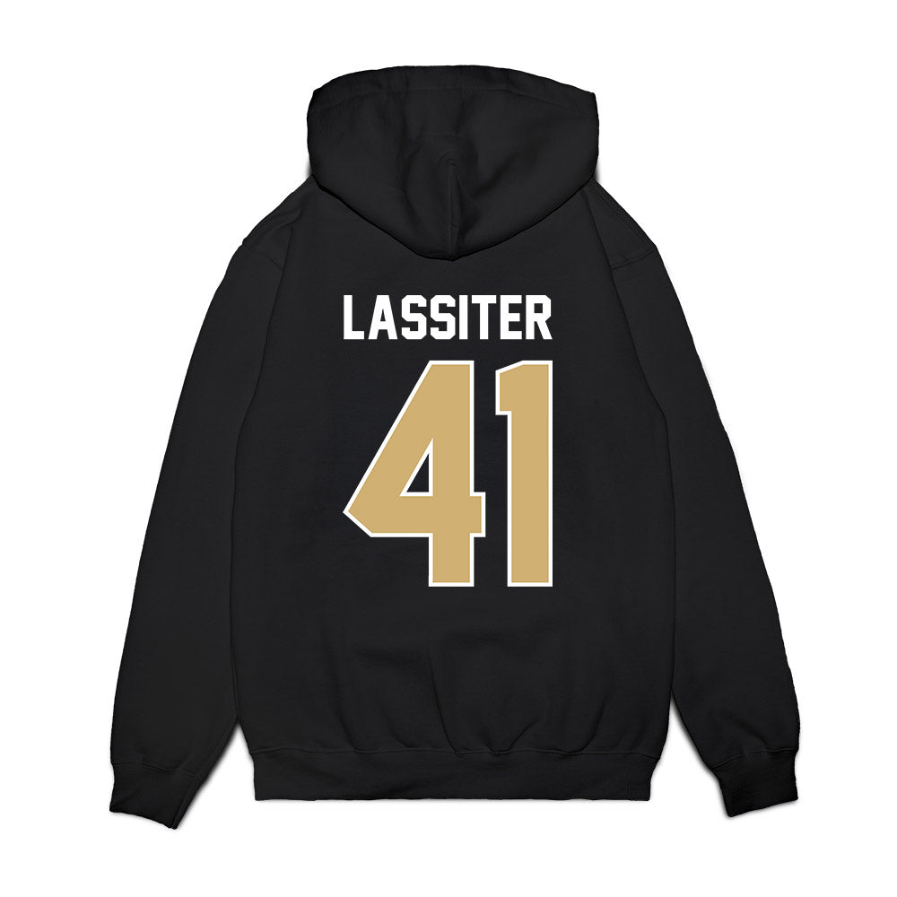 Vanderbilt - NCAA Football : Jamezell Lassiter - Vintage Helmet Premium Hooded Sweatshirt-1