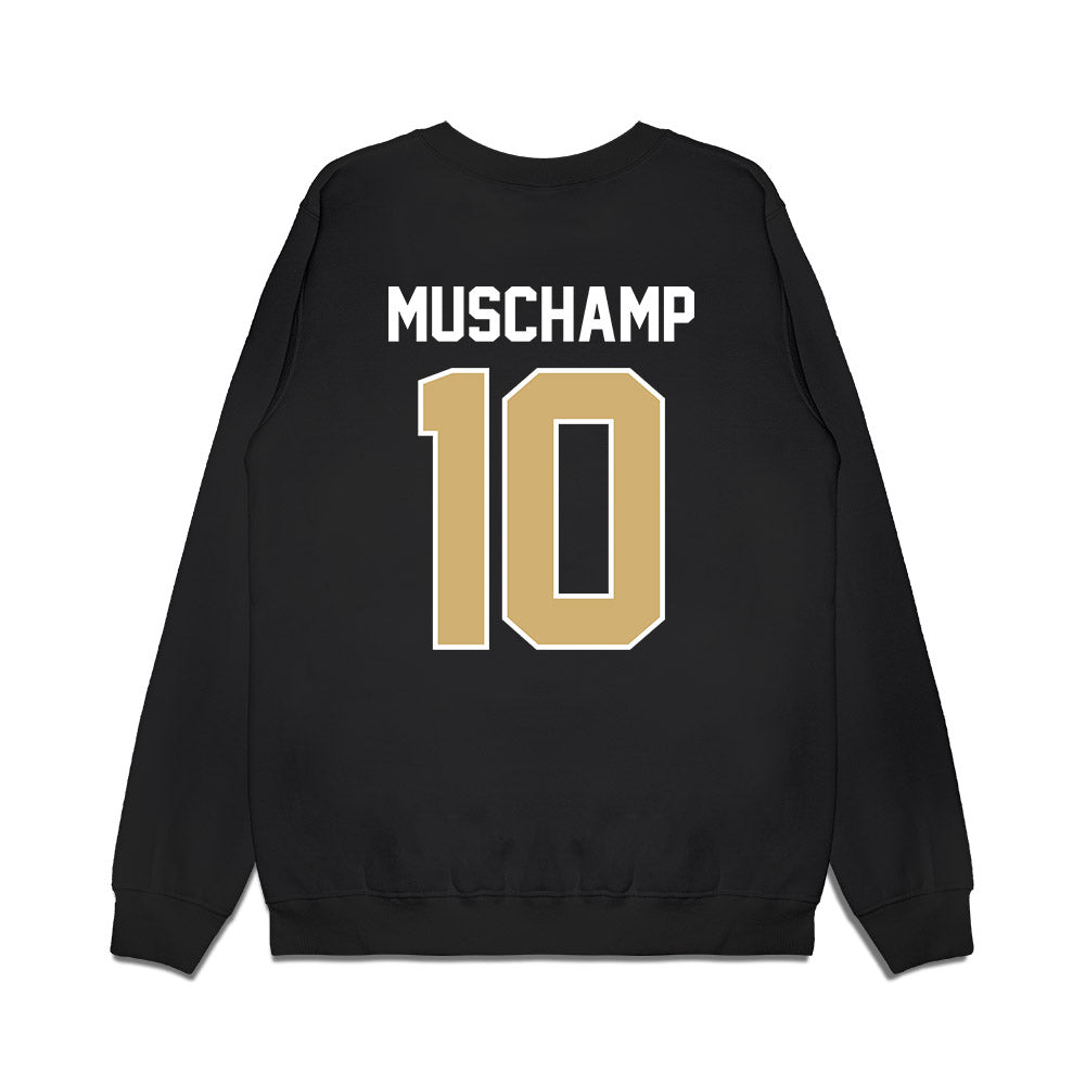 Vanderbilt - NCAA Football : Whit Muschamp - Vintage Helmet Premium Crewneck Sweatshirt-1