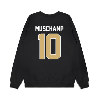 Vanderbilt - NCAA Football : Whit Muschamp - Vintage Helmet Premium Crewneck Sweatshirt-1
