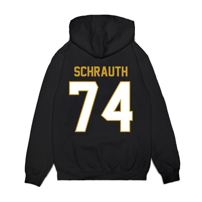 Notre Dame - NCAA Football : Billy Schrauth - Vintage Helmet Premium Hooded Sweatshirt-1