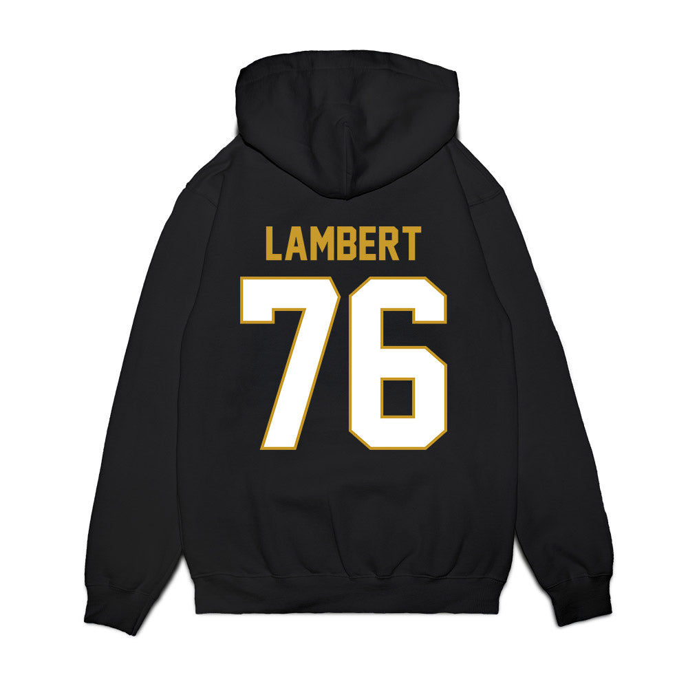 Notre Dame - NCAA Football : Guerby Lambert - Vintage Helmet Premium Hooded Sweatshirt-1
