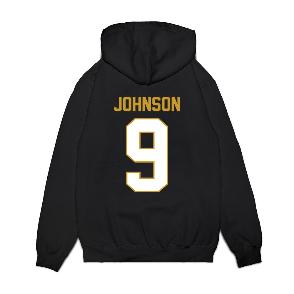 Notre Dame - NCAA Football : Brauntae Johnson - Vintage Helmet Premium Hooded Sweatshirt-1