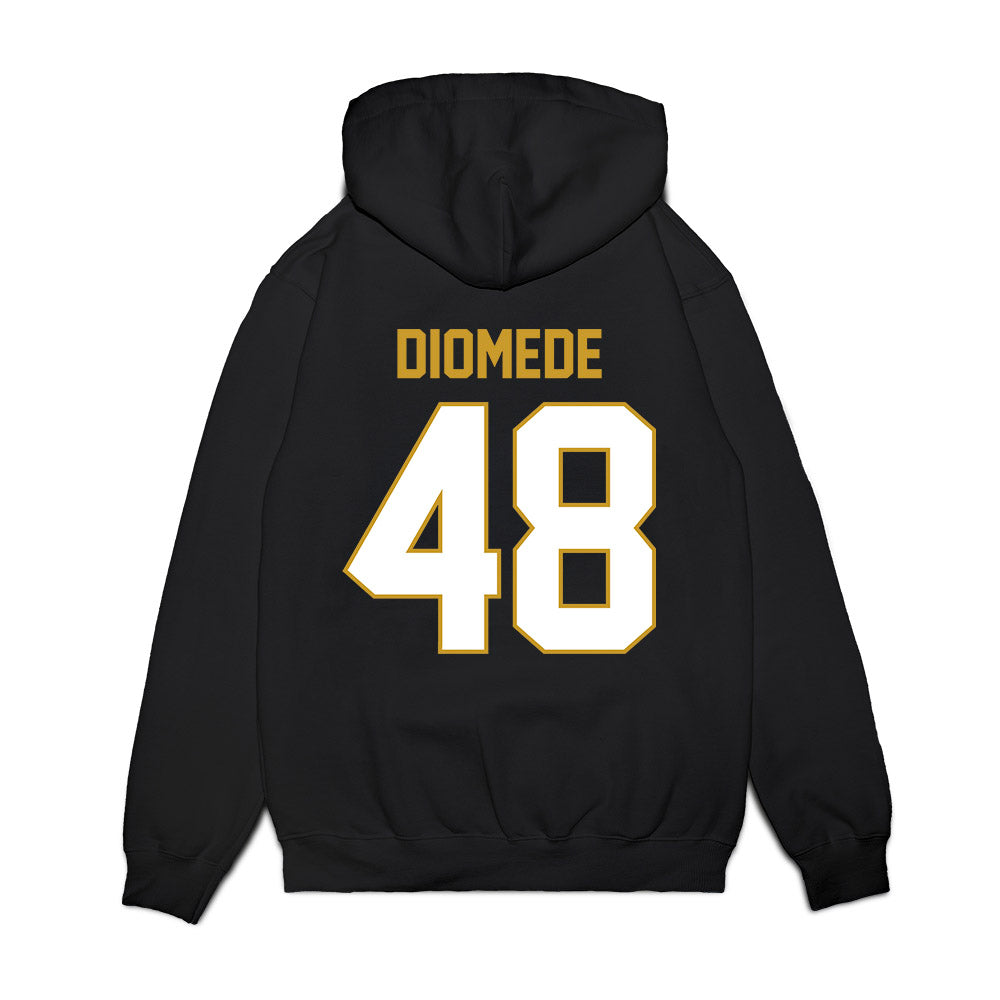 Notre Dame - NCAA Football : Marcello Diomede - Vintage Helmet Premium Hooded Sweatshirt-1