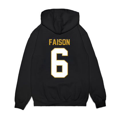 Notre Dame - NCAA Football : Jordan Faison - Vintage Helmet Premium Hooded Sweatshirt-1