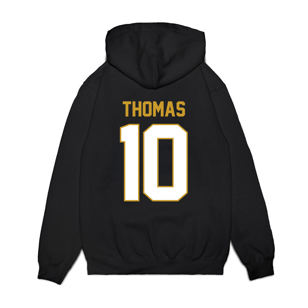 Notre Dame - NCAA Football : Loghan Thomas - Vintage Helmet Premium Hooded Sweatshirt-1