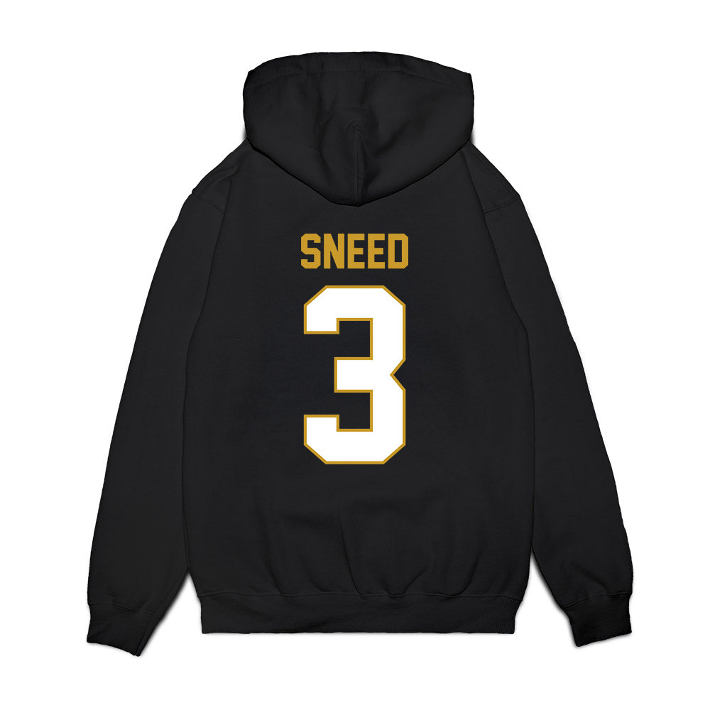 Notre Dame - NCAA Football : Jaylen Sneed - Vintage Helmet Premium Hooded Sweatshirt-1