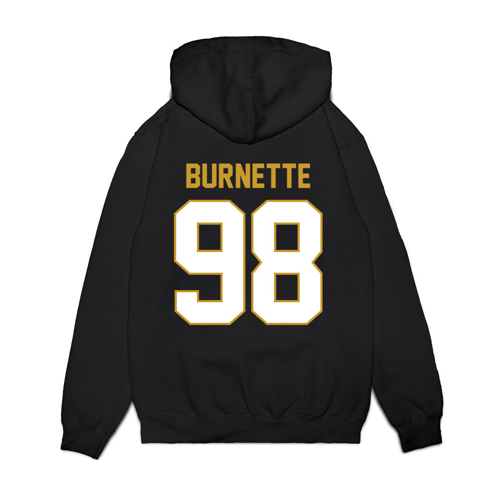 Notre Dame - NCAA Football : Noah Burnette - Vintage Helmet Premium Hooded Sweatshirt-1
