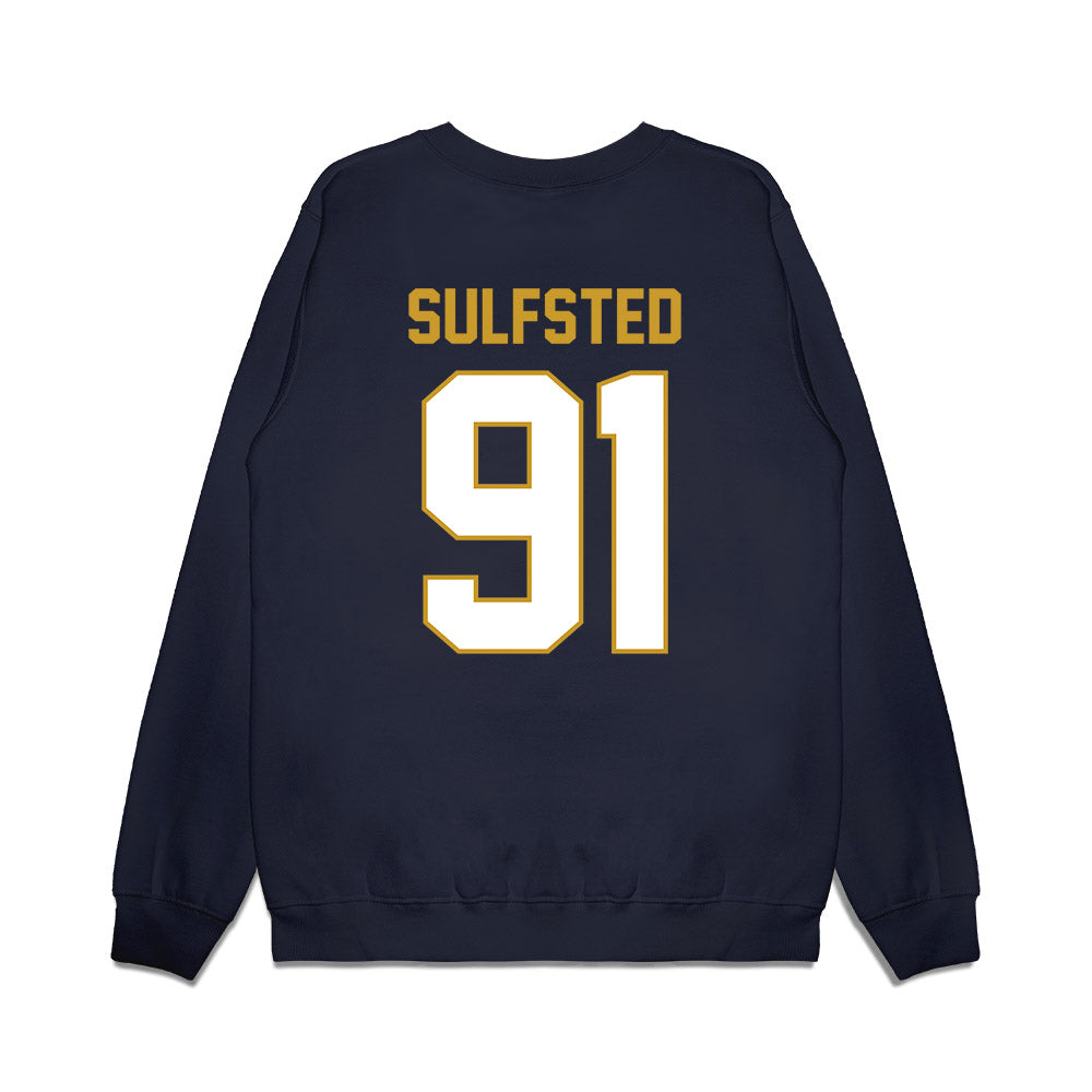 Notre Dame - NCAA Football : Gordy Sulfsted - Vintage Helmet Premium Crewneck Sweatshirt-1