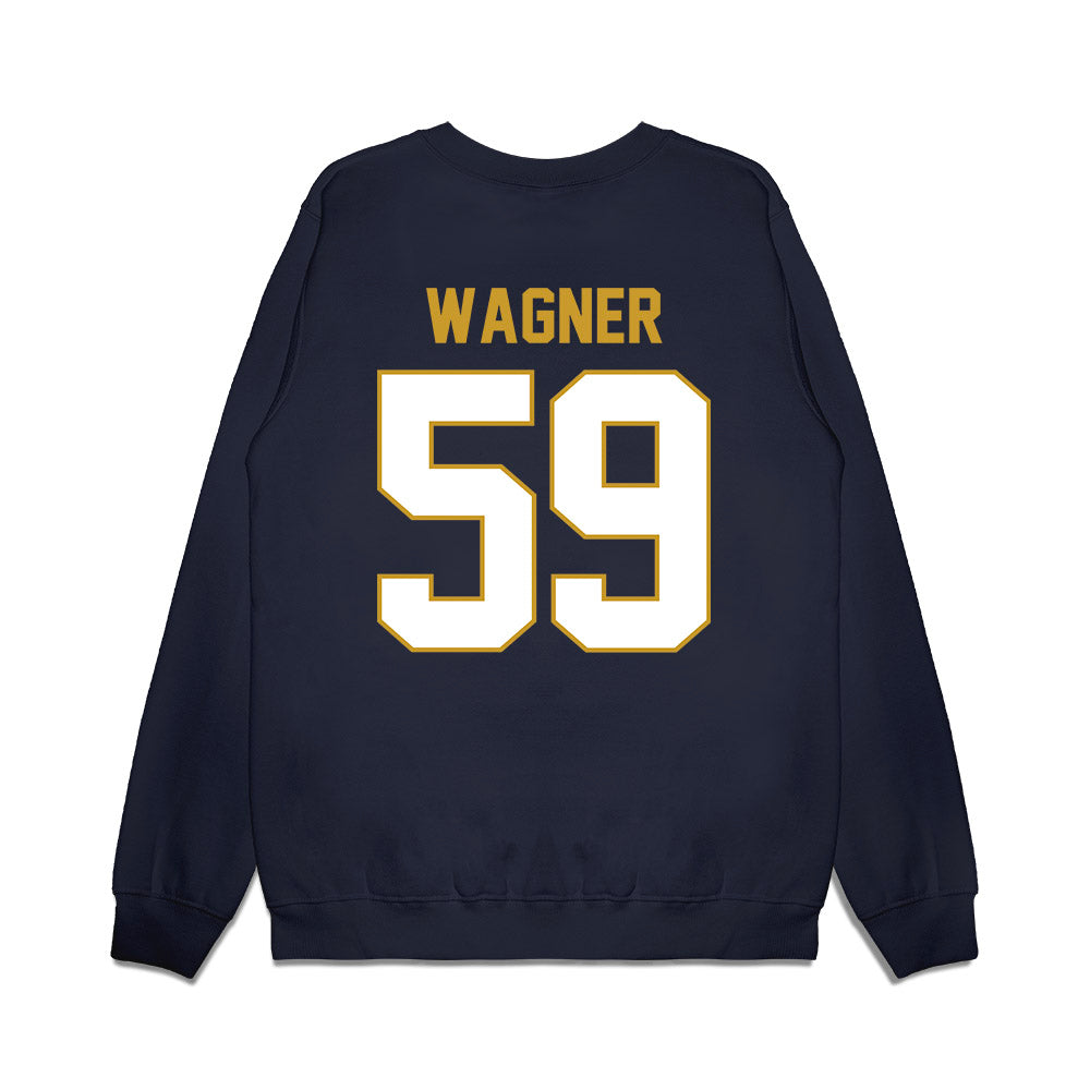 Notre Dame - NCAA Football : Aamil Wagner - Vintage Helmet Premium Crewneck Sweatshirt-1