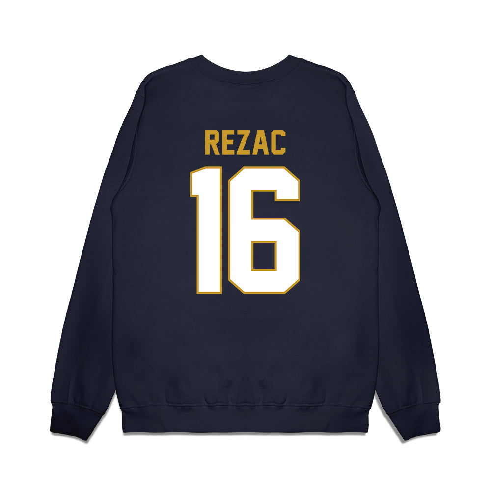 Notre Dame - NCAA Football : Anthony Rezac - Vintage Helmet Premium Crewneck Sweatshirt-1