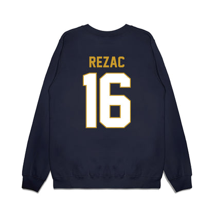 Notre Dame - NCAA Football : Anthony Rezac - Vintage Helmet Premium Crewneck Sweatshirt-1