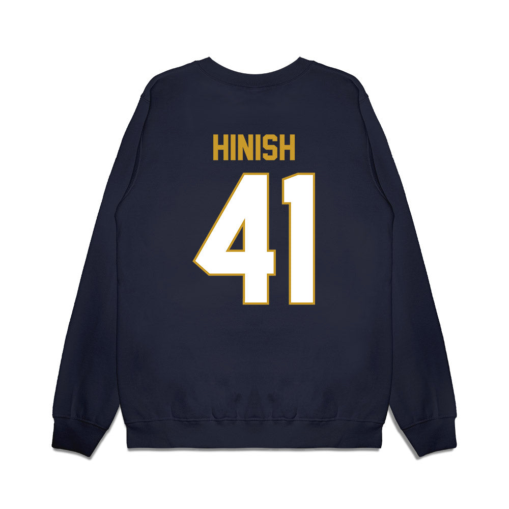 Notre Dame - NCAA Football : Donovan Hinish - Vintage Helmet Premium Crewneck Sweatshirt-1