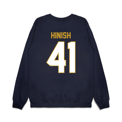 Notre Dame - NCAA Football : Donovan Hinish - Vintage Helmet Premium Crewneck Sweatshirt-1
