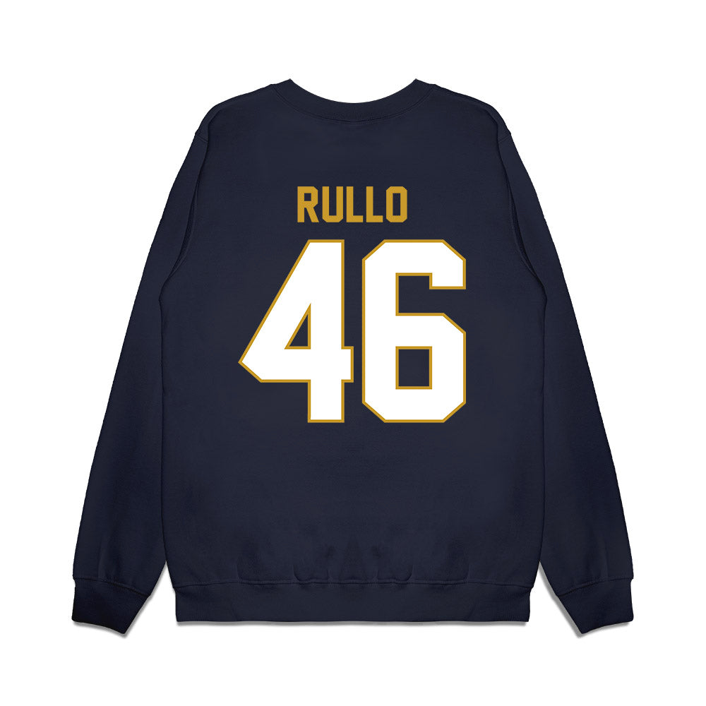 Notre Dame - NCAA Football : Jerry Rullo - Vintage Helmet Premium Crewneck Sweatshirt-1