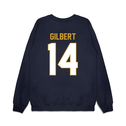 Notre Dame - NCAA Football : Micah Gilbert - Vintage Helmet Premium Crewneck Sweatshirt-1