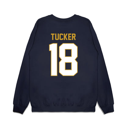 Notre Dame - NCAA Football : Chance Tucker - Vintage Helmet Premium Crewneck Sweatshirt-1