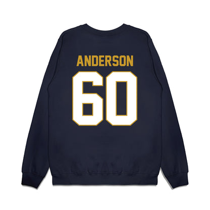 Notre Dame - NCAA Football : Max Anderson - Vintage Helmet Premium Crewneck Sweatshirt-1
