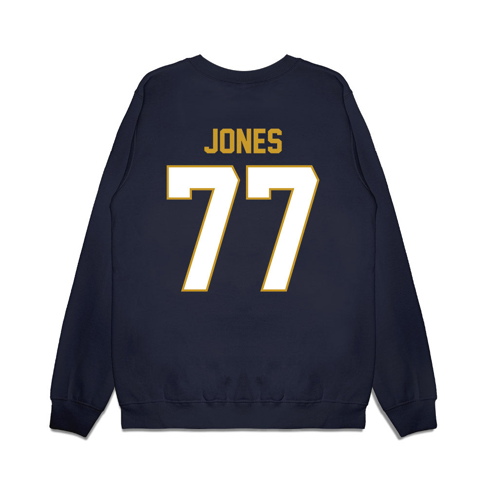 Notre Dame - NCAA Football : Peter Jones - Vintage Helmet Premium Crewneck Sweatshirt-1