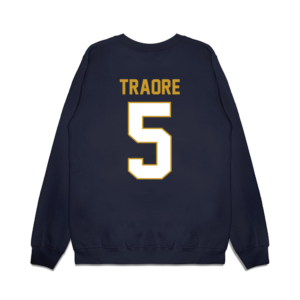 Notre Dame - NCAA Football : Boubacar Traore - Vintage Helmet Premium Crewneck Sweatshirt-1