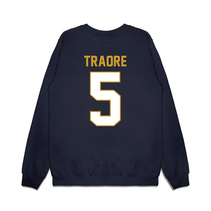 Notre Dame - NCAA Football : Boubacar Traore - Vintage Helmet Premium Crewneck Sweatshirt-1