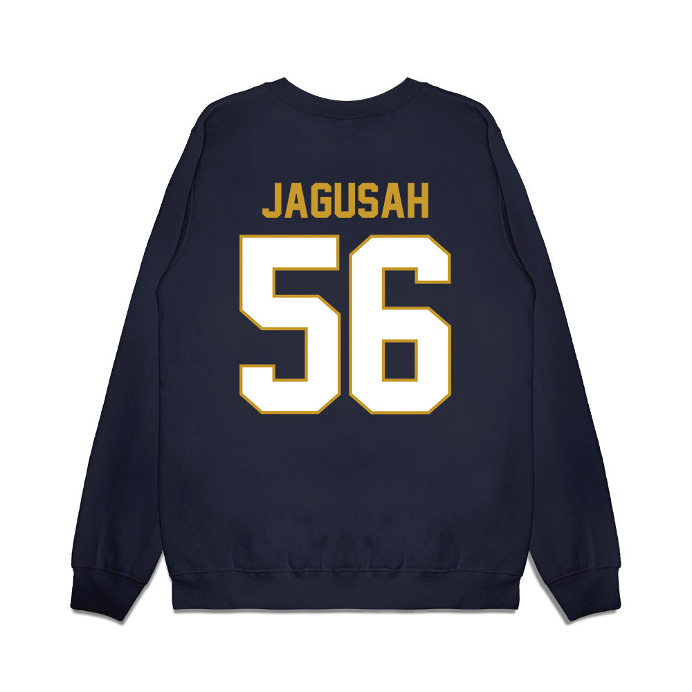 Notre Dame - NCAA Football : Charles Jagusah - Vintage Helmet Premium Crewneck Sweatshirt-1