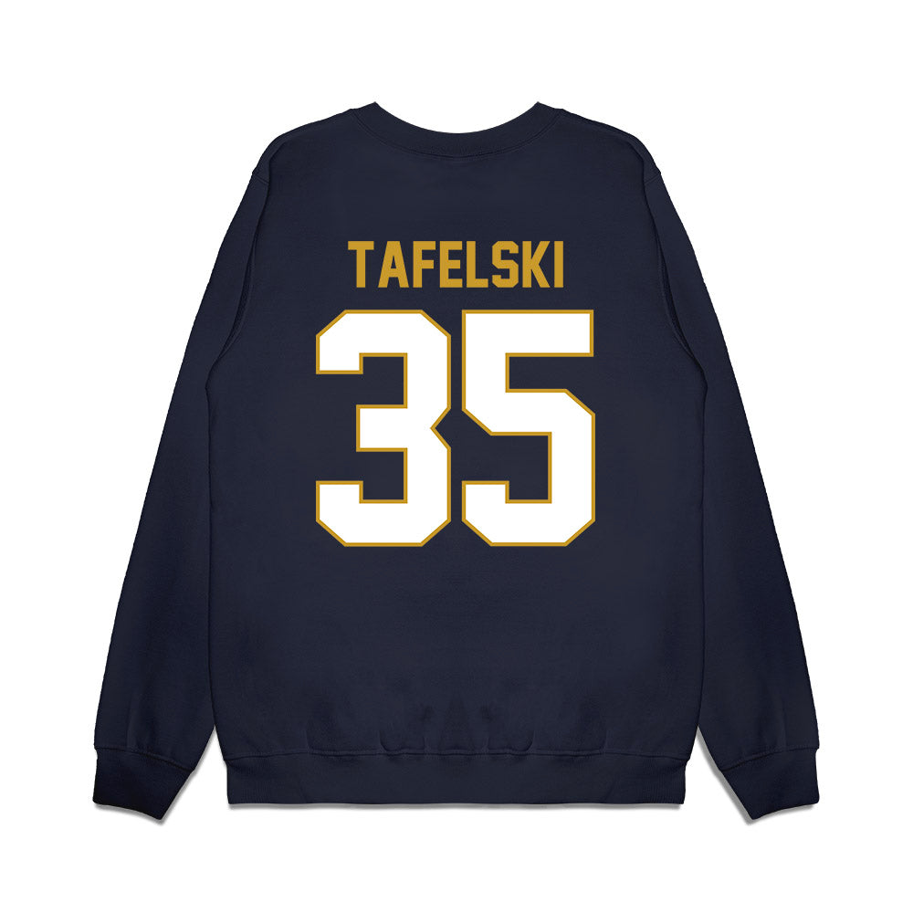 Notre Dame - NCAA Football : Jake Tafelski - Vintage Helmet Premium Crewneck Sweatshirt-1
