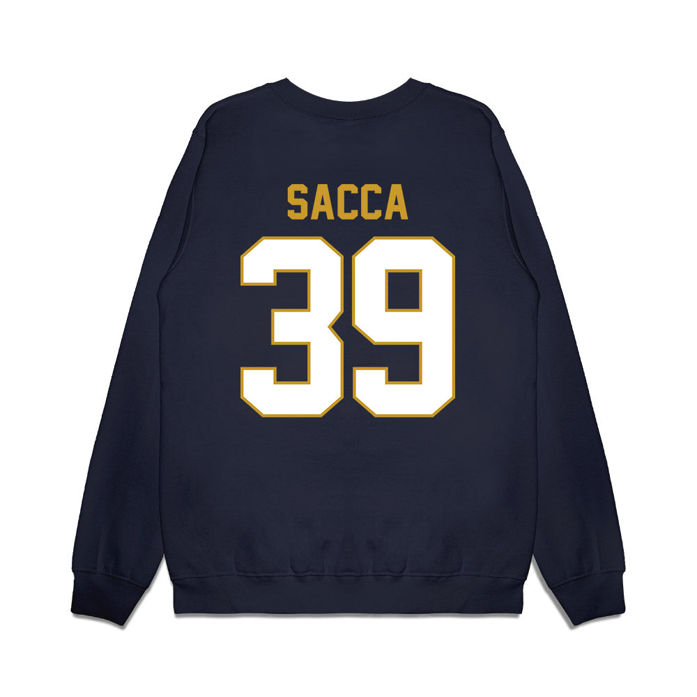 Notre Dame - NCAA Football : Anthony Sacca - Vintage Helmet Premium Crewneck Sweatshirt-1