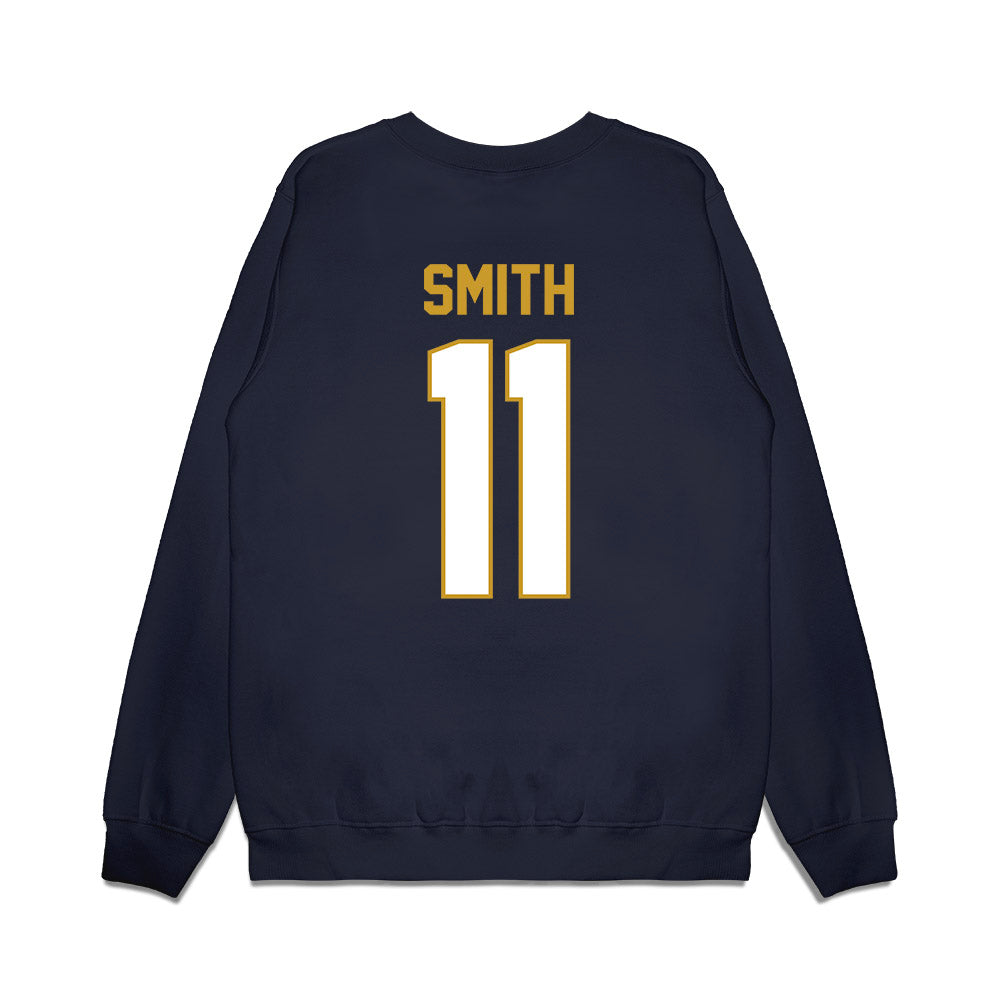 Notre Dame - NCAA Football : KK Smith - Vintage Helmet Premium Crewneck Sweatshirt-1