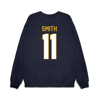 Notre Dame - NCAA Football : KK Smith - Vintage Helmet Premium Crewneck Sweatshirt-1