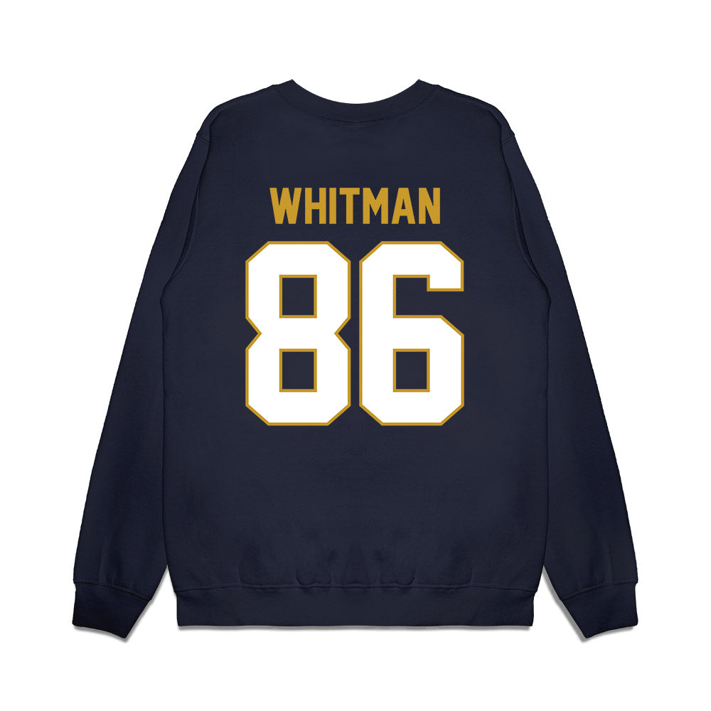 Notre Dame - NCAA Football : Alex Whitman - Vintage Helmet Premium Crewneck Sweatshirt-1